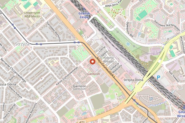 Map showing Pub Browar Spółdzielczy in Gdańsk