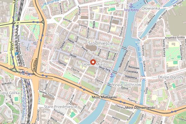 Map showing Piwnica Rajców in Gdańsk