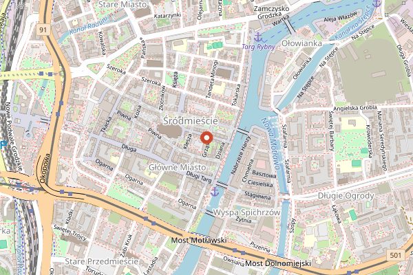 Map showing Cafe Kamienica in Gdańsk