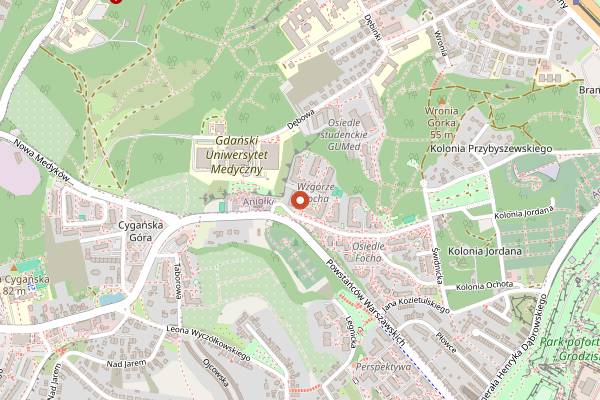 Map showing Nasza Pizza in Gdańsk