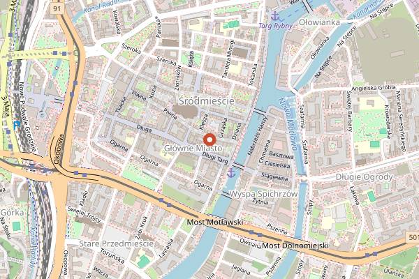 Map showing Restauracja Gvara in Gdańsk