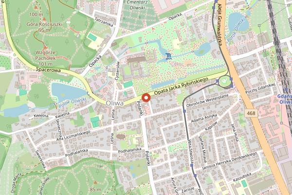 Map showing Jak się masz Bistro in Gdańsk