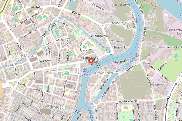 Map showing Restauracja Kubicki in Gdańsk