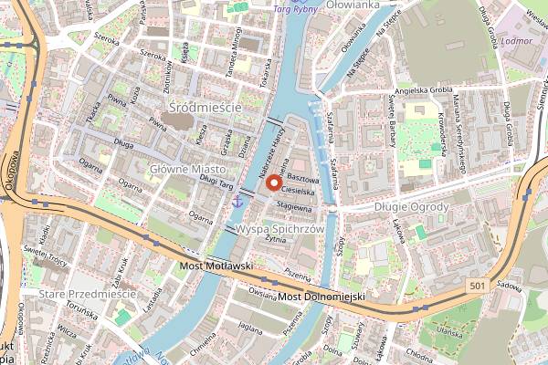 Map showing Mon Balzac in Gdańsk