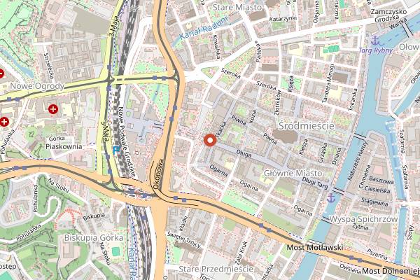 Map showing Pan Papuga in Gdańsk