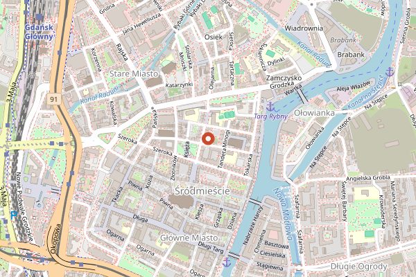 Map showing Czeburek and Kebab in Gdańsk