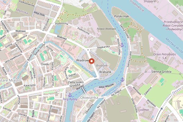 Map showing Sztuczka in Gdańsk