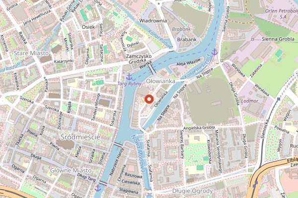 Map showing Restauracja Filharmonia in Gdańsk