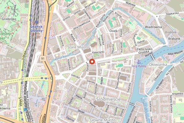 Map showing Bunkier in Gdańsk