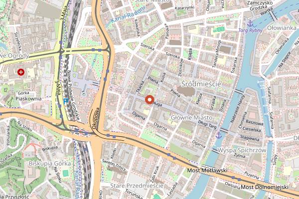 Map showing Winston Bar in Gdańsk