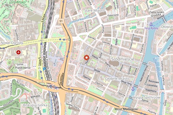 Map showing Jarmark Bożonarodzeniowy in Gdańsk