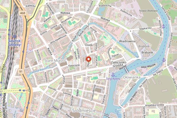 Map showing Bunkier Klubogaleria in Gdańsk