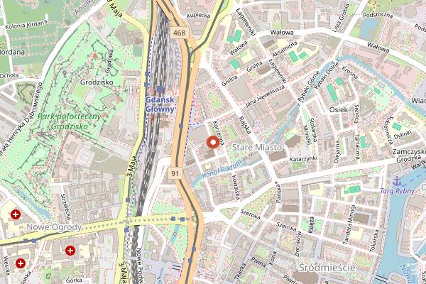 Map showing Café Absinthe in Gdańsk