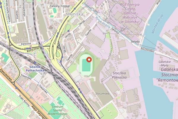 Map showing HAH Gdańsk in Gdańsk