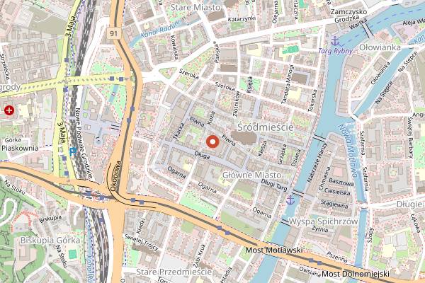 Map showing Józef K in Gdańsk