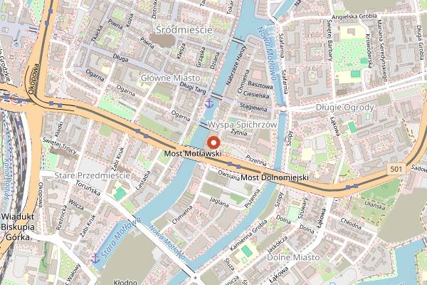 Map showing SASSY Rooftop in Gdańsk