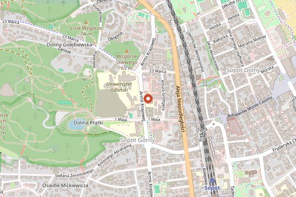 Map showing Sfinks700 in Gdańsk