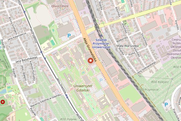 Map showing Manekin Crepes in Gdańsk