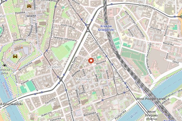 Map showing Vanilla in Kraków