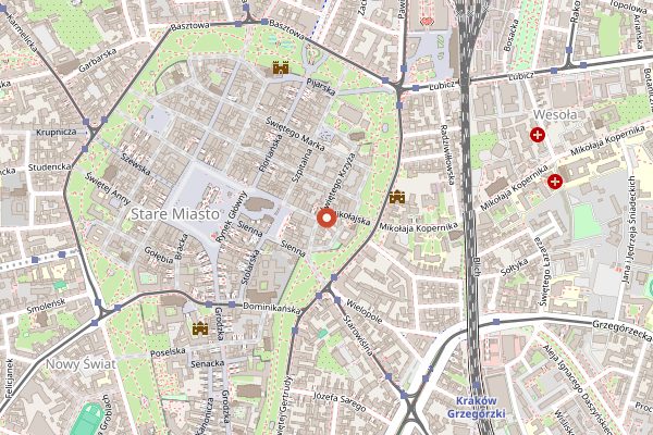 Map showing Movida in Kraków