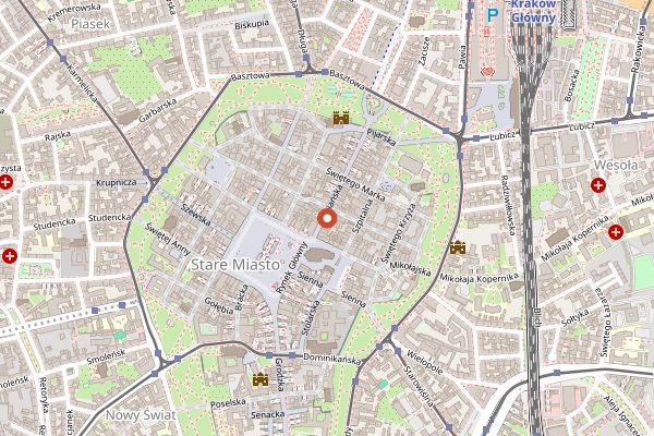 Map showing Viva la Pinta in Kraków