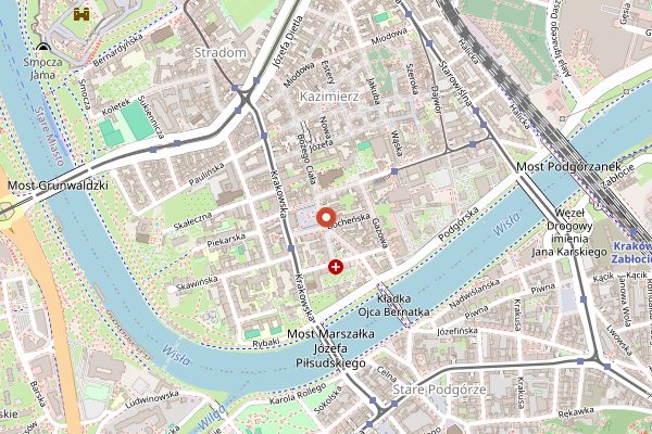 Map showing Ursa Maior in Kraków