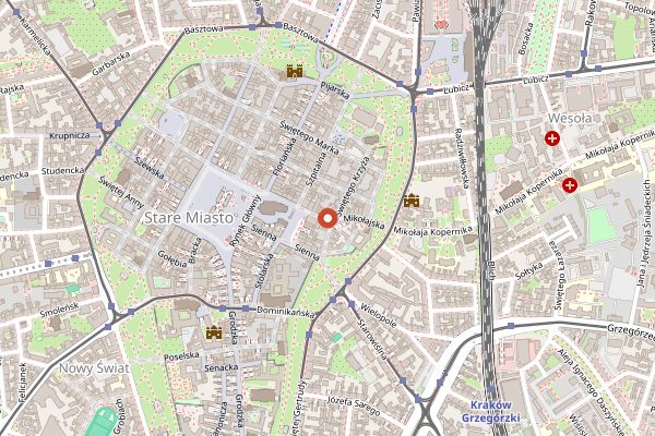 Map showing Bar Mleczny U Stasi in Kraków