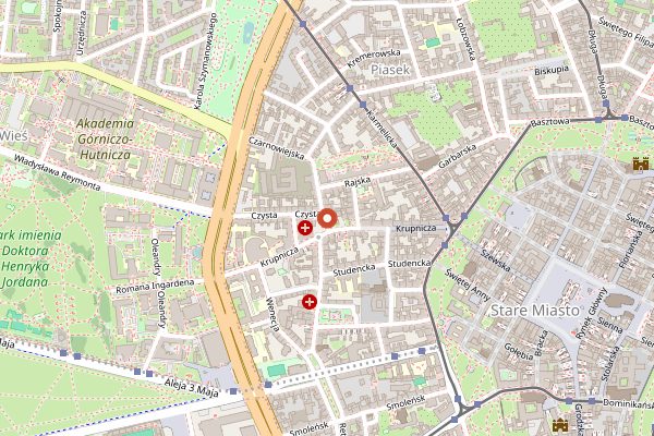 Map showing Cafe Lisboa in Kraków