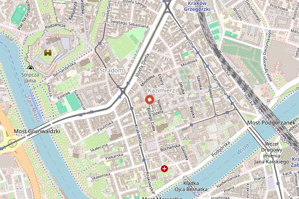 Map showing Cafe Mleczarnia in Kraków