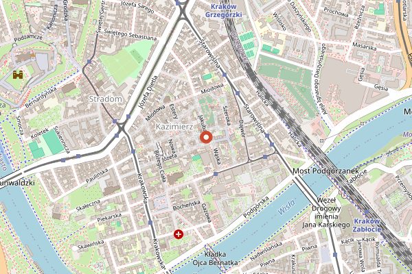 Map showing Kawiarnia Naukowa in Kraków