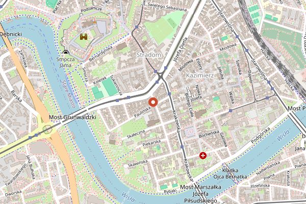 Map showing Ranny Ptaszek in Kraków