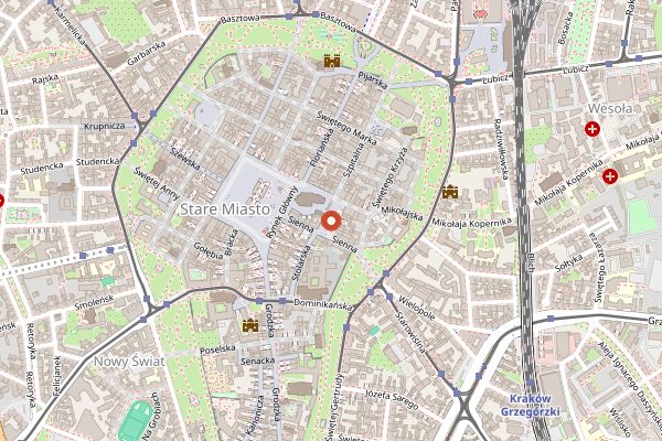 Map showing Festiwal Pierogów (Pierogi Festival) in Kraków