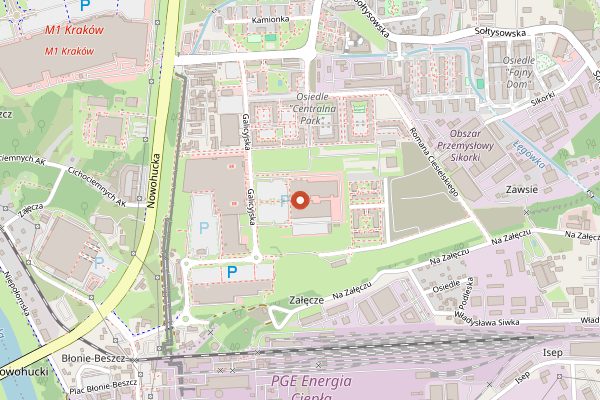 Map showing ENOEXPO (International Wine Trade Fair) in Kraków