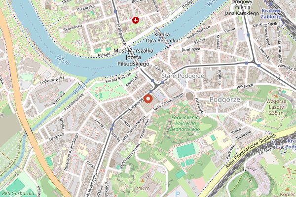 Map showing Targ Pietruszkowy in Kraków