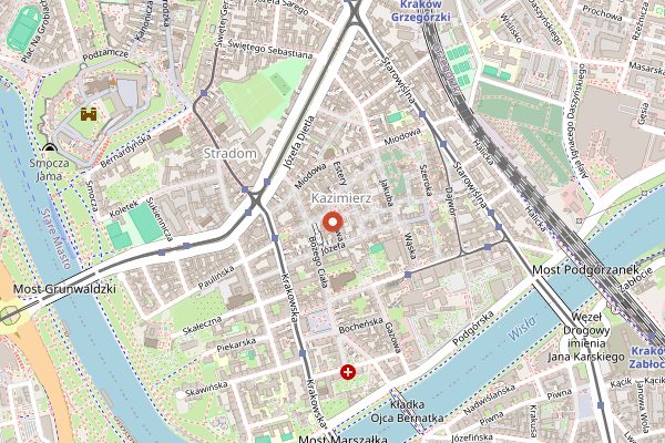 Map showing Endzior (Plac Nowy zapiekanka) in Kraków