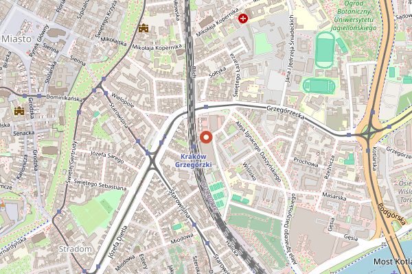 Map showing Hala Targowa in Kraków