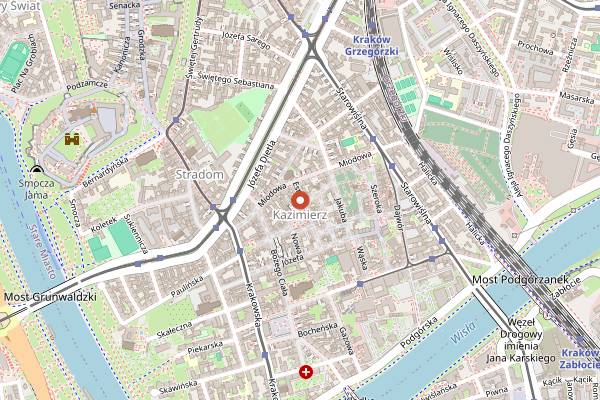Map showing Alchemia in Kraków