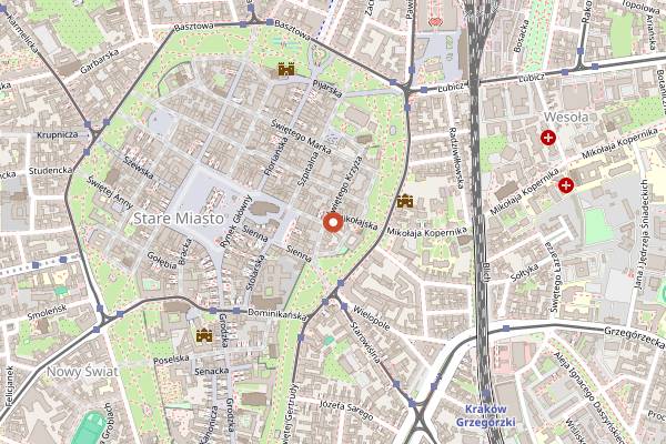 Map showing Klub Awaria in Kraków