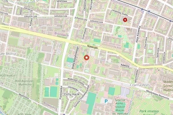 Map showing Klub Studio in Kraków
