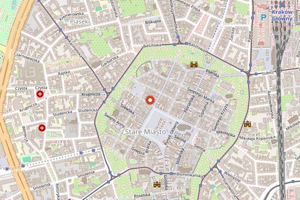 Map showing Sky Bar at Hotel Stary in Kraków