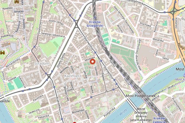 Map showing Hamsa Hummus and Happiness in Kraków