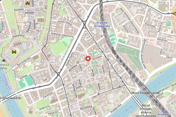 Map showing Karakter in Kraków