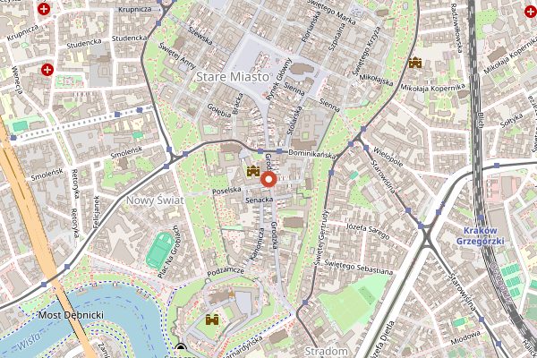 Map showing Pod Aniołami in Kraków