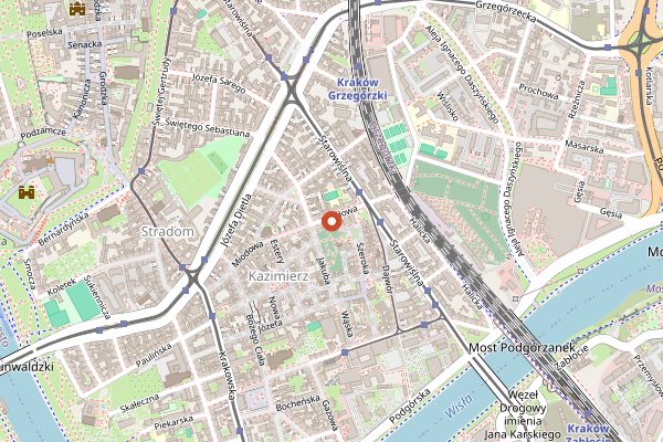 Map showing Trezo in Kraków