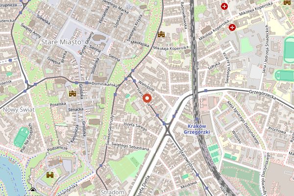 Map showing Vegab in Kraków