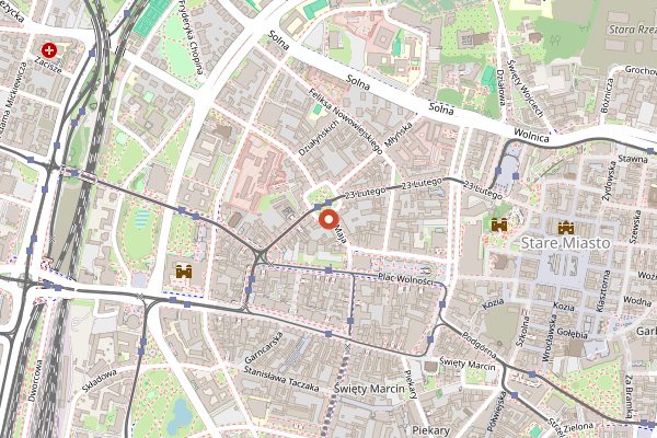 Map showing Cukiernia Kandulski in Poznań