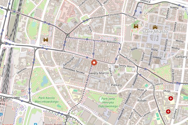 Map showing Minister CAFE in Poznań