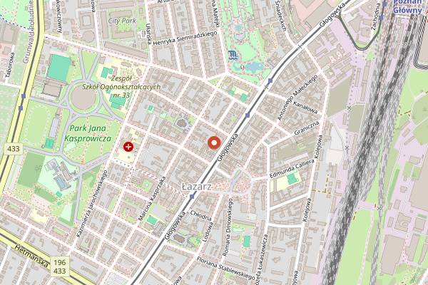 Map showing Vandal Cafe in Poznań
