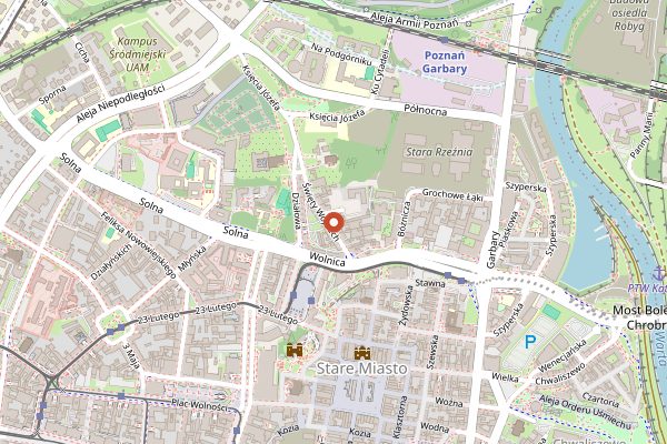 Map showing Piece of Cake in Poznań