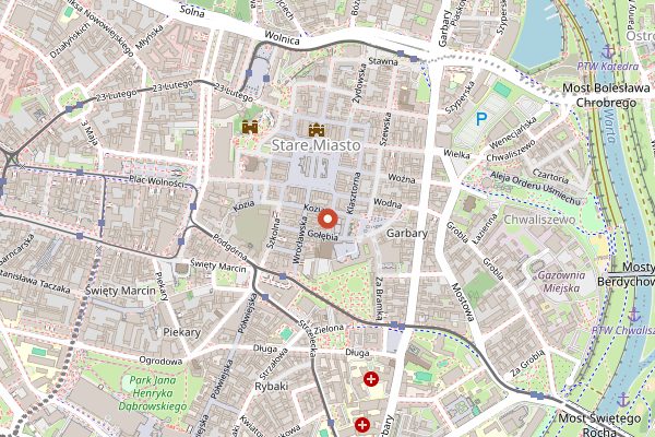 Map showing Cocorico Cafe in Poznań